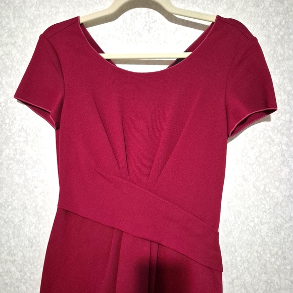 EMPORIO ARMANI  Red Ruched Wrap Midi Dress..SIZE:40 - Picture 7 of 16